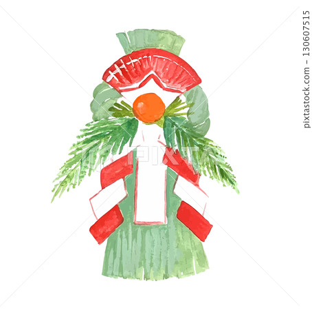 插圖素材：手繪新年裝飾 130607515