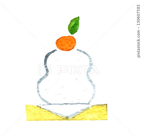 插畫資料：手繪鏡餅 130607585