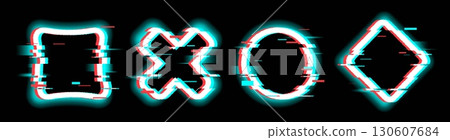 Glitch frame bug shapes 130607684