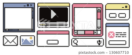 Pixel frame ui collection 130607710