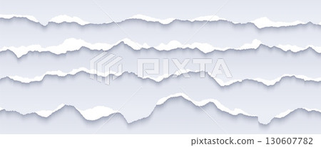 White paper rip tear edges 130607782