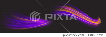 Futuristic light effects with speed trail wave Futuristic light effects with speed trail wave 130607794