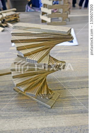 Scenery with a spiral staircase - Playing with building blocks 130607800