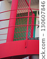 A scene with stairs: Stylish red outdoor stairs 130607846