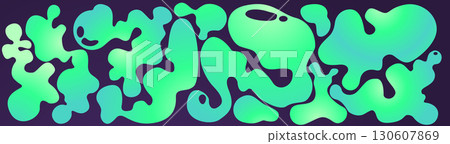Vibrant funky liquid shape with gradient Vibrant funky liquid shape with gradient 130607869