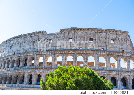Colosseum Rome Italy architecture blue sky copy space 130608211