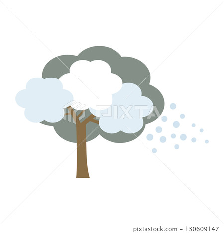 簡單的冬天樹插圖 簡單的冬天樹插圖 130609147