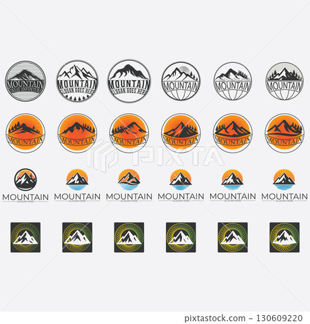 Mountain logo vector illustrations design icon template Mountain logo vector illustrations design icon template 130609220