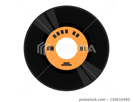 Illustration of a donut-shaped record Illustration of a donut-shaped record 130610480
