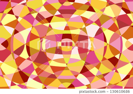 重疊橢圓的馬賽克圖案 1-1-7 130610686