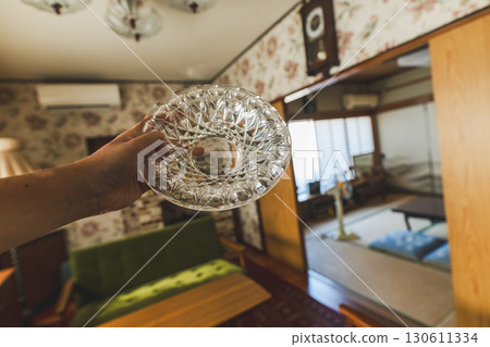 Man with an ashtray 130611334