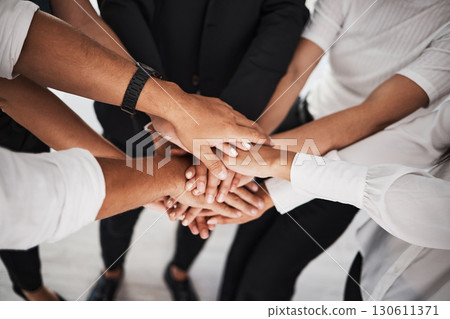 Teamwork, group and hands stacked for collaboration, support and workflow mission in team building above. Cooperation, community and project goals of people standing together, coworking or motivation Teamwork, group and hands stacked for collaboration, support and workflow mission in team building above. Cooperation, community and project goals of people standing together, coworking or motivation 130611371