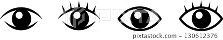 簡單的眼睛圖示說明 簡單的眼睛圖示說明 130612376