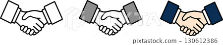 Business contract/deal handshake icon Business contract/deal handshake icon 130612386