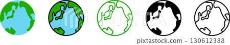 Simple globe icon illustration 130612388