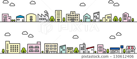 房屋、商店、建築、建築城市景觀圖示顏色 房屋、商店、建築、建築城市景觀圖示顏色 130612406