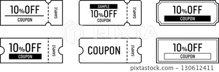 Icon illustration of discount coupons and tickets that can be used at shops and stores Icon illustration of discount coupons and tickets that can be used at shops and stores 130612411
