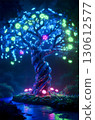 green tree with roots 130612577