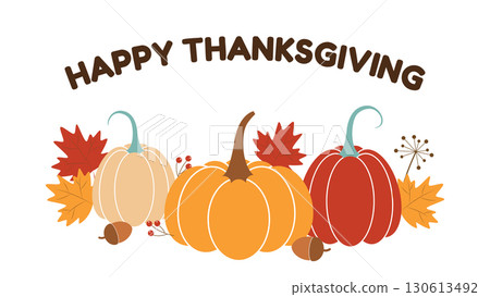 Happy Thanksgiving vector design 130613492