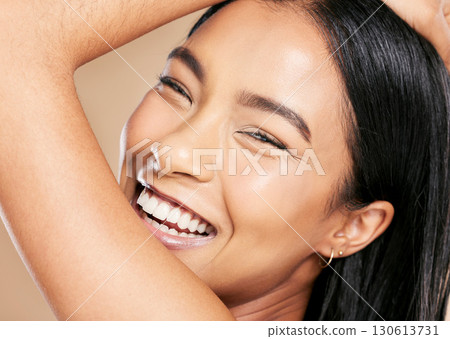 Portrait, beauty and black woman isolated on studio background for skincare, makeup and facial cosmetics glow. Happy, young and closeup of model or person with dermatology face results and aesthetic Portrait, beauty and black woman isolated on studio background for skincare, makeup and facial cosmetics glow. Happy, young and closeup of model or person with dermatology face results and aesthetic 130613731