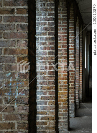 Perspective of Red brick columns an Historic Building. 130613879