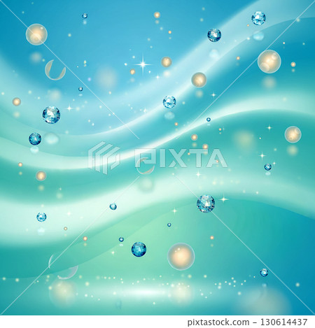Sparkling aqua blue and diamond texture background material 130614437
