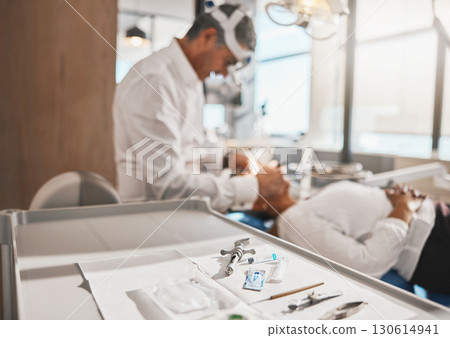 Eye surgery tools, vision repair and doctor working on healthcare, wellness and eyes procedure. Hospital, clinic and medicare worker with a woman patient and medical cut for optometrist operation Eye surgery tools, vision repair and doctor working on healthcare, wellness and eyes procedure. Hospital, clinic and medicare worker with a woman patient and medical cut for optometrist operation 130614941