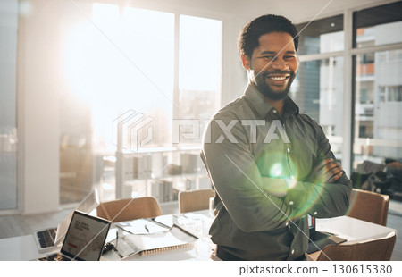 Portrait, business and smile of black man with arms crossed in office for vision, mission or success mindset. Ceo, boss and happy, confident or proud male entrepreneur from Nigeria with company goals Portrait, business and smile of black man with arms crossed in office for vision, mission or success mindset. Ceo, boss and happy, confident or proud male entrepreneur from Nigeria with company goals 130615380