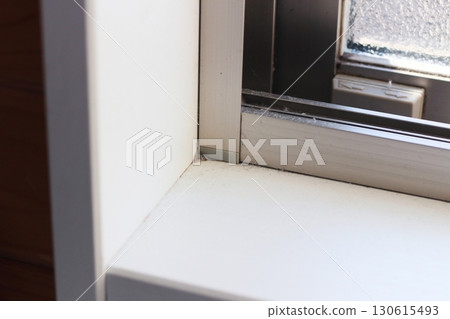 Dust, dirt, accumulated dirt on window sashes Dust, dirt, accumulated dirt on window sashes 130615493