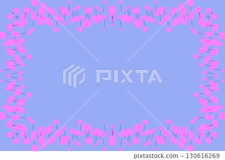Background material (pop flower frame on a blue background) 130616269