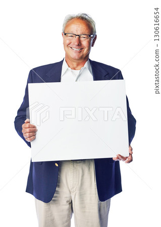 Poster mockup, portrait and senior business man with marketing placard, advertising banner or product placement. Studio mock up, billboard promo sign or happy sales model isolated on white background Poster mockup, portrait and senior business man with marketing placard, advertising banner or product placement. Studio mock up, billboard promo sign or happy sales model isolated on white background 130616654