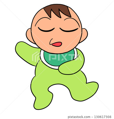 熟睡的嬰兒插圖 熟睡的嬰兒插圖 130617308