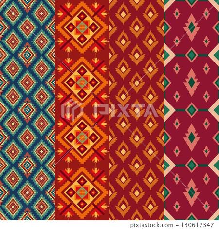 seamless vector pattern of abstract elements seamless vector pattern of abstract elements 130617347