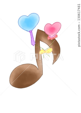 心型氣球的音符 130617481
