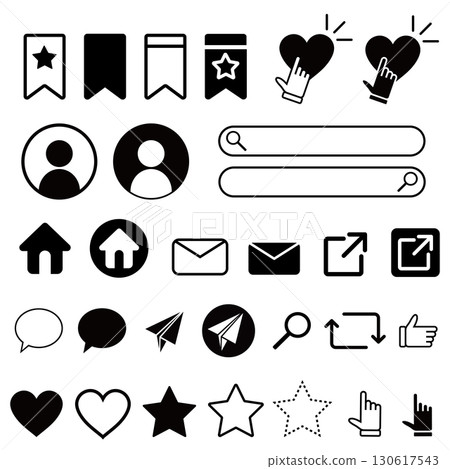 SNS icon set 130617543