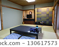 Japanese-style room with a tea table 130617573