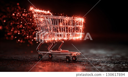 ecommerce shopping cart abstract glowing red style ecommerce shopping cart abstract glowing red style 130617894