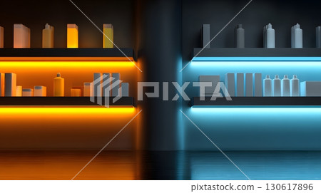 product display glowing background bold retail scene 130617896