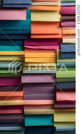 Paper cut layered composition of brainstorming session with sticky notes 130618202