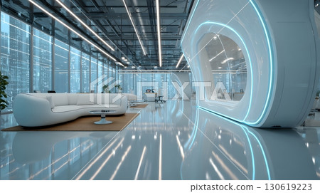 Startup innovation hub futuristic office environment 8K 130619223
