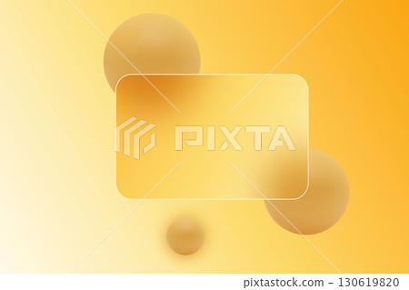 Minimalist design with floating elements on a warm yellow background. Eps 10 130619820