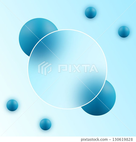Abstract composition Blue spheres and a transparent circle on a blue gradient. Eps 10 Abstract composition Blue spheres and a transparent circle on a blue gradient. Eps 10 130619828