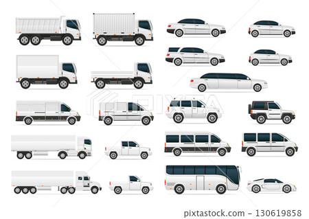 freight and passenger transport cartoon stock vector illustration 130619858