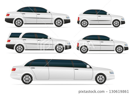 passenger cars with different bodies cartoon stock vector illustration 130619861