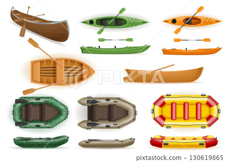 rowing boats with oars for active recreation and fishing cartoon stock vector illustration rowing boats with oars for active recreation and fishing cartoon stock vector illustration 130619865