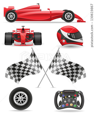 sport racing car for high-speed formula racing cartoon stock vector illustration 130619867