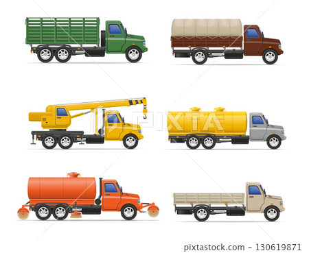 truck cargo freight delivery car cartoon stock vector illustration 130619871
