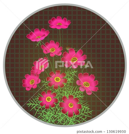 具有圓形背景的宇宙插圖 130619930