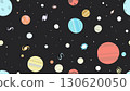 具有恆星和星系空間設計的彩色無縫圖案 130620050