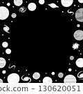 單色方形框架，帶有星星和星系的太空設計 130620051